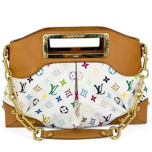 LOUIS VUITTON Murakami White Multicolor Judy PM Bag